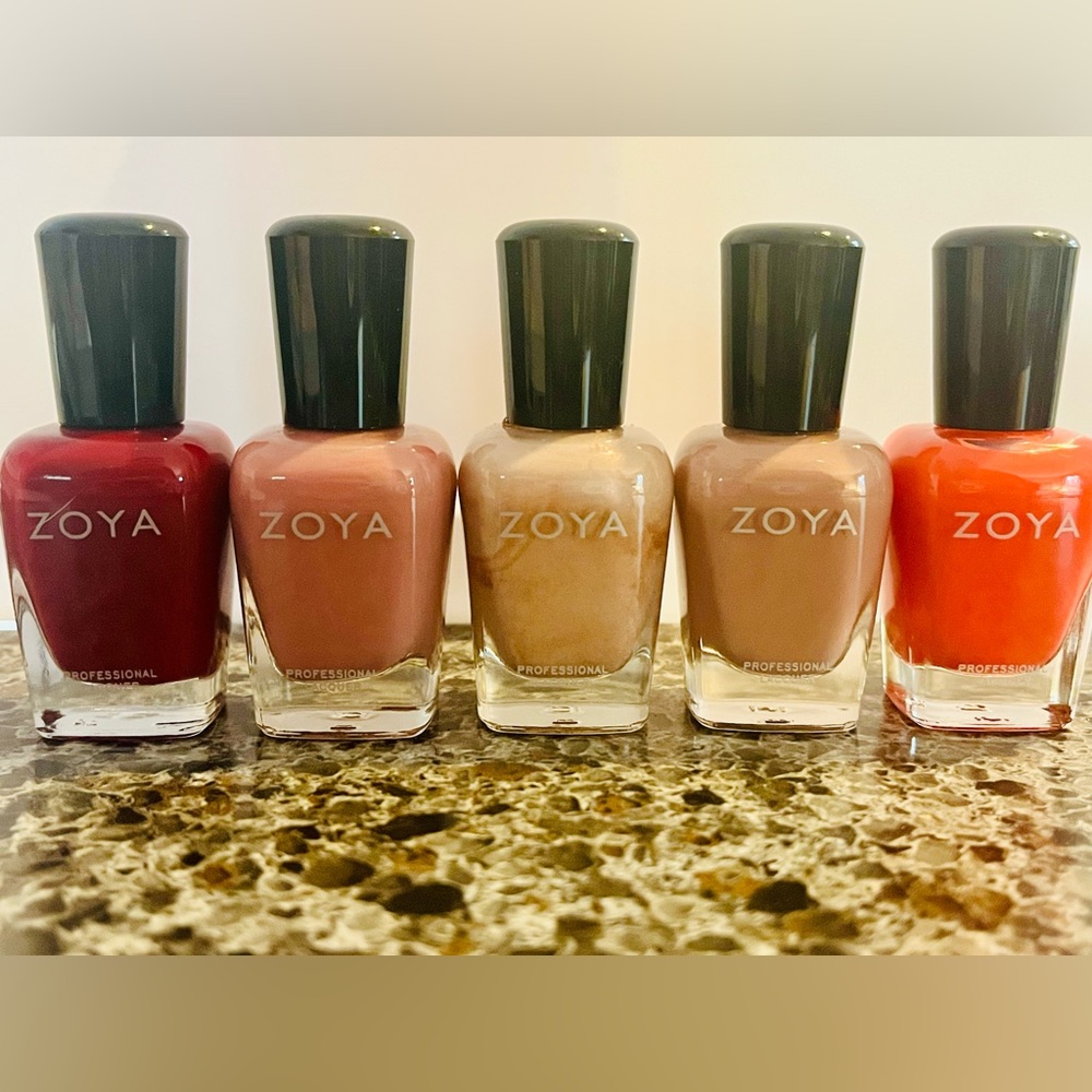 5 Zoya Nail Polishes- never used or used once